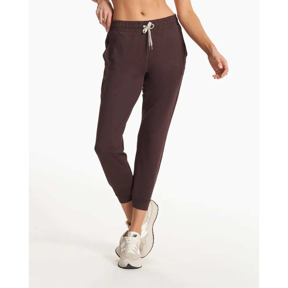 Vuori Jogger Womens Performance L Mahogany Heather DreamKnit Slim Fit Pocket
